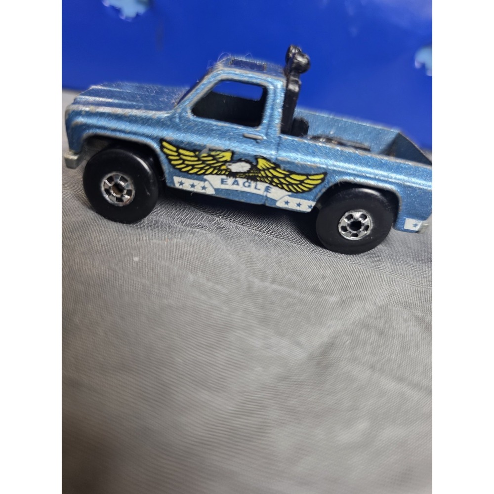 Vintage Hot Wheels Bywayman Eagle Pickup Truck Blue Blackwall 1977 Diecast